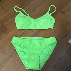 Macy’s Salt & Cove Rib Green Bikini Set
